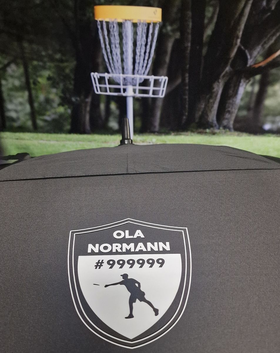 PARAPLY SQUARE MED EGET NAVN 2 SIDER